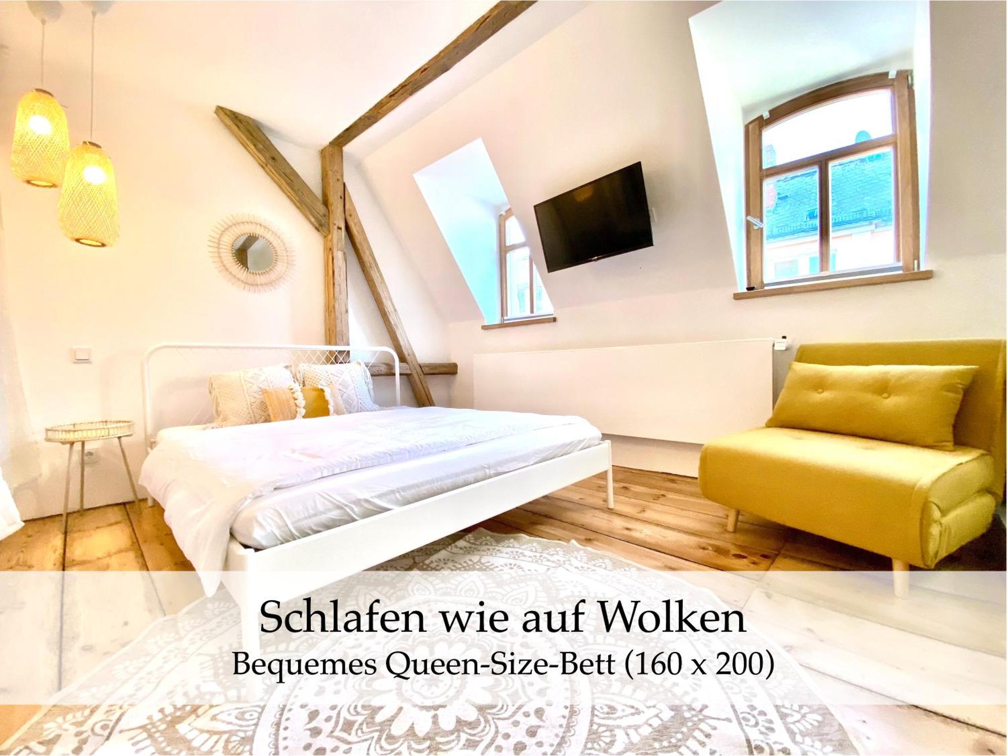 Zentrale 1-Zimmer-Ferienwohnung Mit Digitalem Check In Hof  Dış mekan fotoğraf